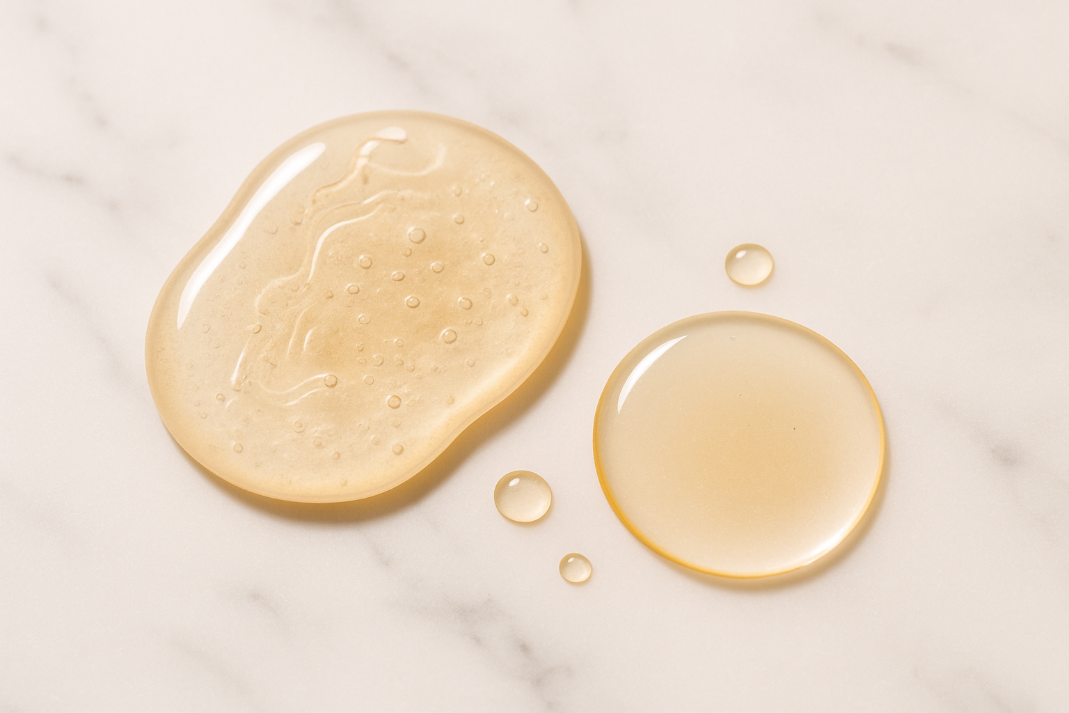 dont show it in a bottle, show the water solution on like a matt marble table