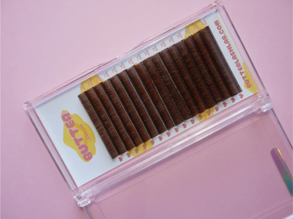 Brown Lash Extensions | Toffee Brown Lashes