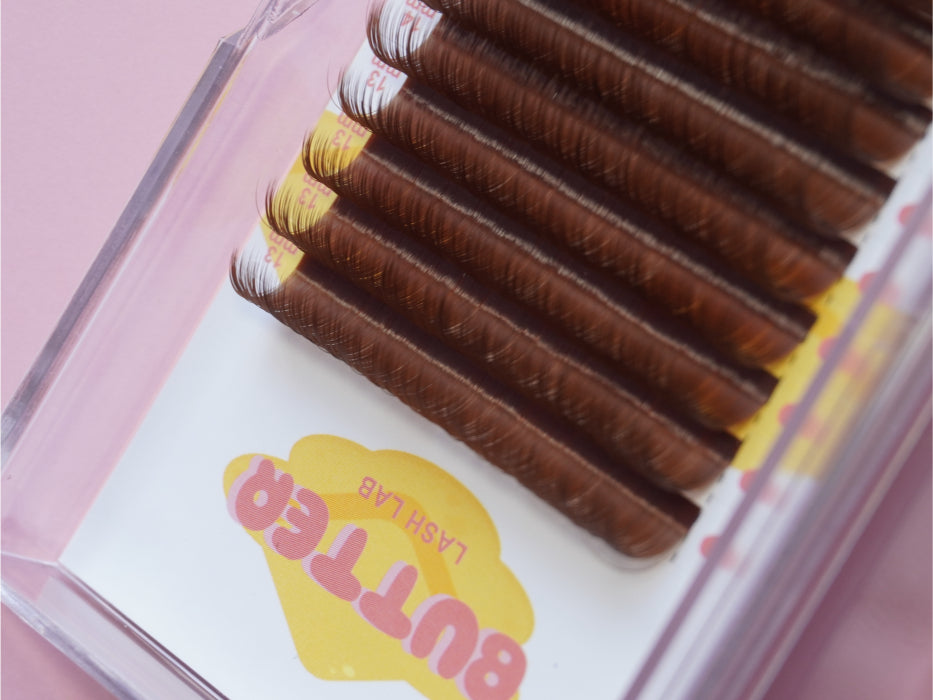 Brown Lash Extensions | Toffee Brown Lashes | The Perfect Blend