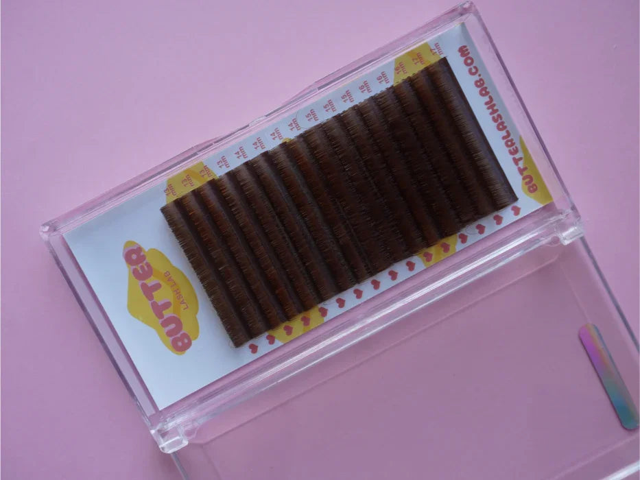 Brown Lash Extensions | Toffee Brown Lashes